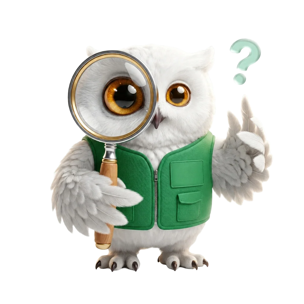 SOVA с лупой и вопросом — раздел FAQ